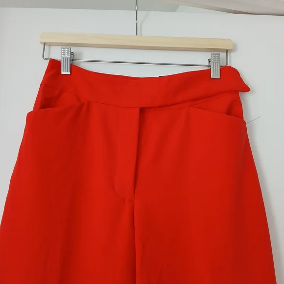 Express Red Wide-Leg High-Waist Pants NWT - Picture 3 of 6